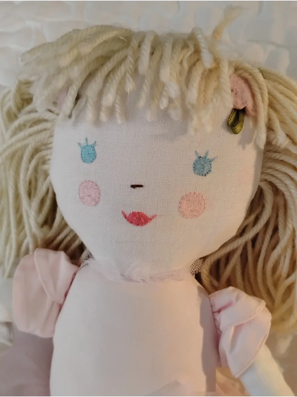 Pottery Barn Kids Plush Pink Tulle Dress Rag Doll - Soft Cloth, 30”